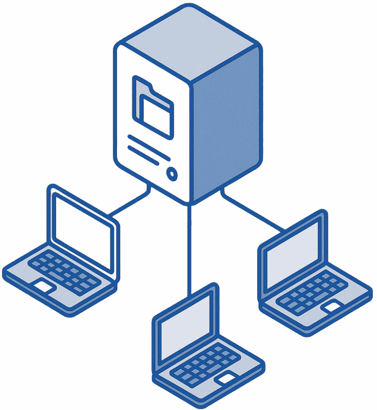 NFS оптимизация: ключевые методы повышения производительности и надежности Схема взаимодействия NFS сервера с несколькими клиентами