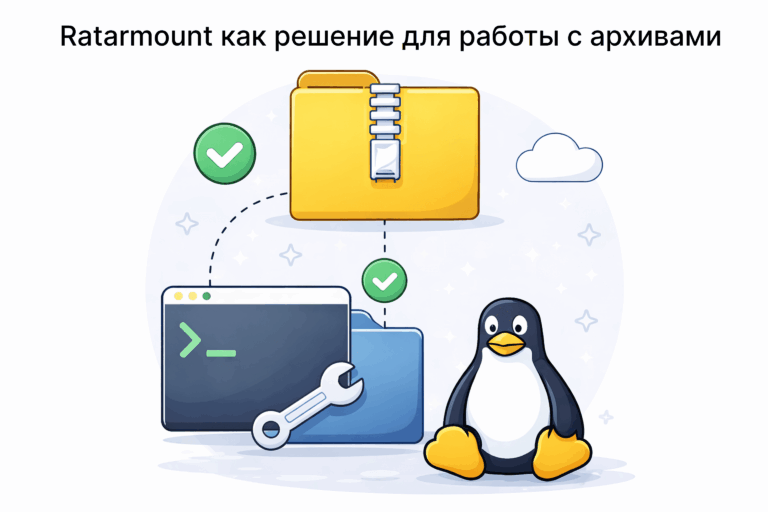 Ratarmount монтирование архива в файловую систему Linux