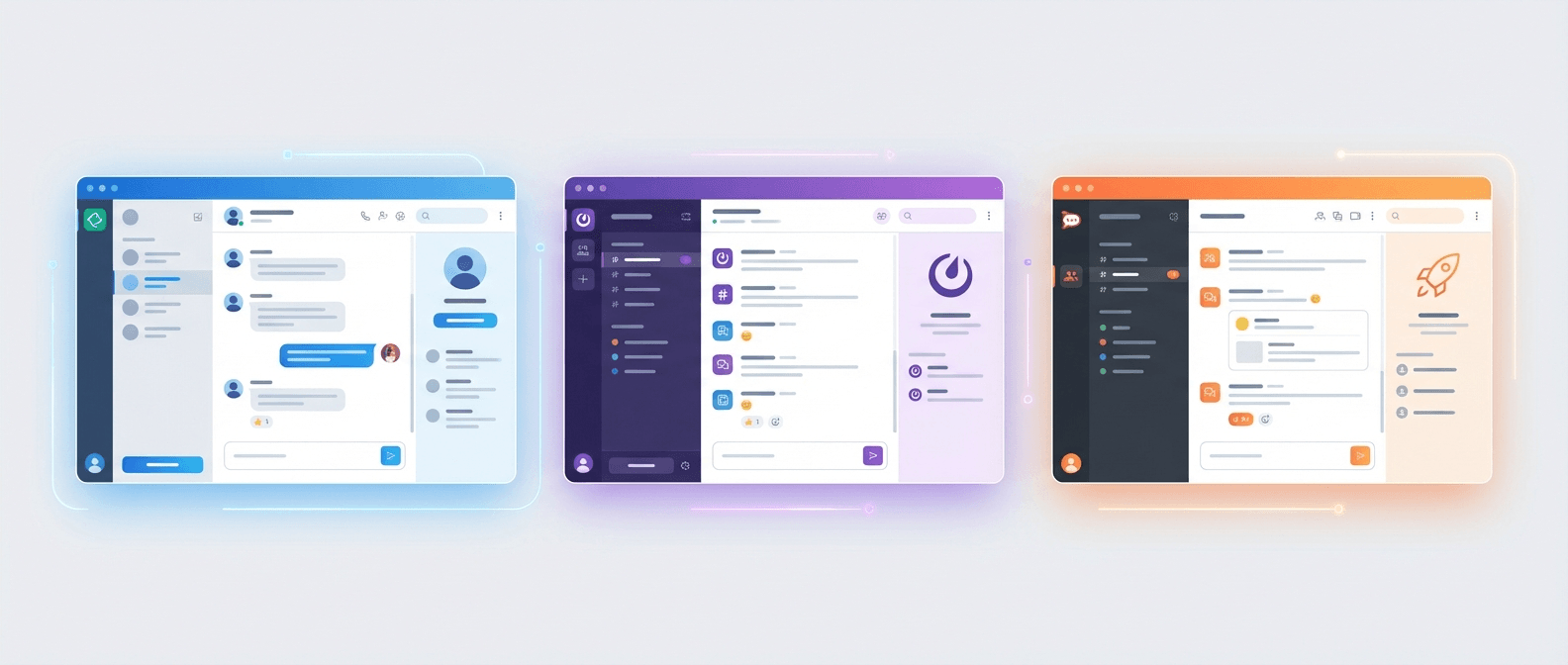 Matrix vs Mattermost vs Rocket.Chat: сравнение для бизнеса в 2026 году Интерфейсы корпоративных мессенджеров Matrix, Mattermost и Rocket.Chat