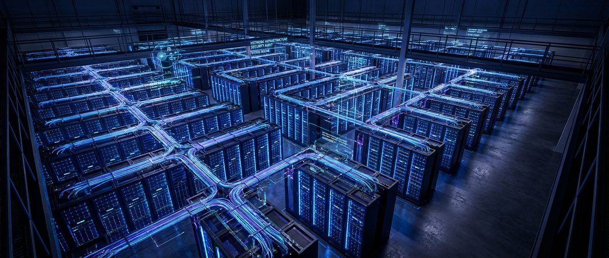 Аудит IT-инфраструктуры: что открыто в вашей сети и как это проверить Аудит IT-инфраструктуры с IVRE — серверный зал